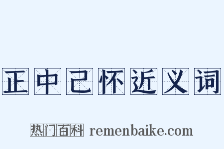 正中己怀近义词是什么意思的图片
